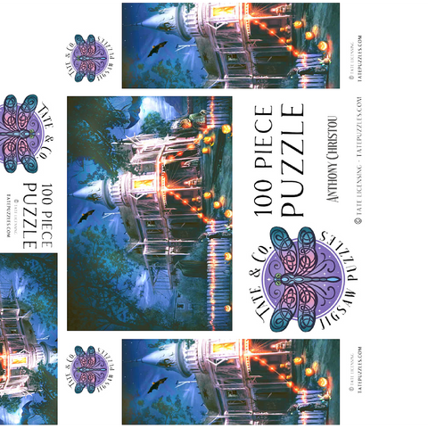 Halloween Haunted House - Anthony Christou 100 Jigsaw Puzzle box 3D Modell