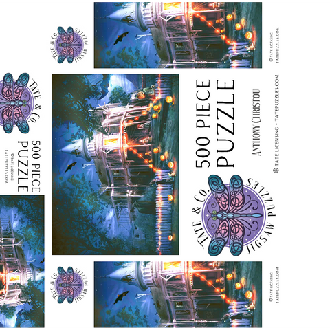 Halloween Haunted House - Anthony Christou 500 Jigsaw Puzzle box 3D Modell