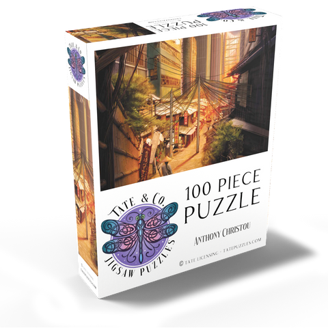 Cyberpunk Tokyo Markets Japan - Anthony Christou 100 Jigsaw Puzzle box view2