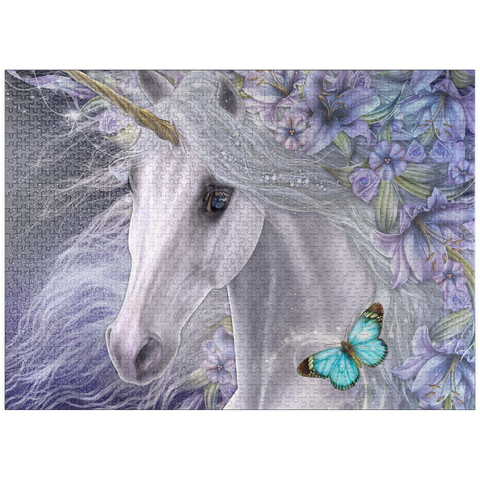 puzzleplate Lillicorn Floral Unicorn - Laurie Prindle 1000 Jigsaw Puzzle