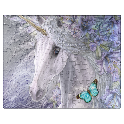 puzzleplate Lillicorn Floral Unicorn - Laurie Prindle 100 Jigsaw Puzzle