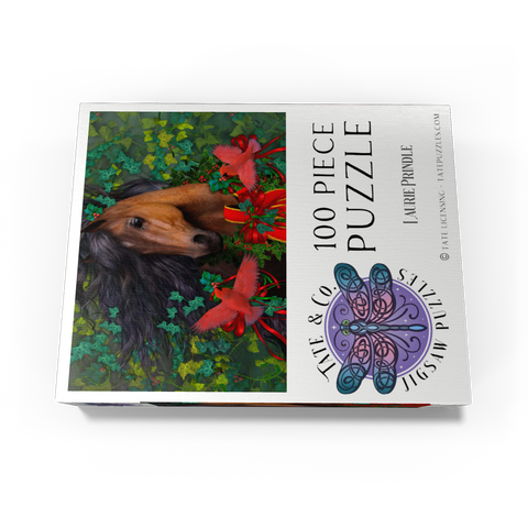 Merry Morgan Christmas Horse - Laurie Prindle 100 Jigsaw Puzzle box view3