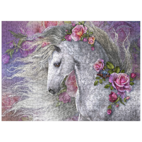 puzzleplate Summer Rose Horse - Laurie Prindle 500 Jigsaw Puzzle