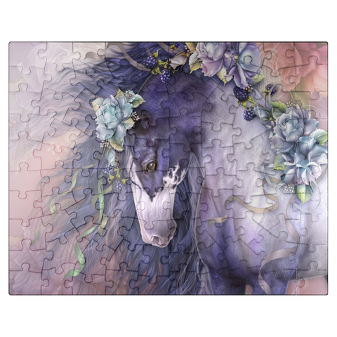 puzzleplate Spring Blossom Horse - Laurie Prindle 100 Jigsaw Puzzle