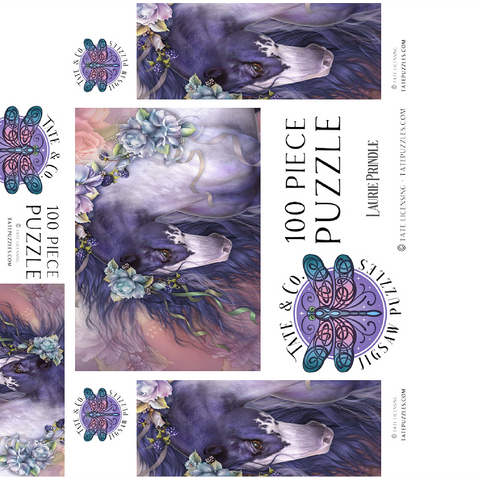 Spring Blossom Horse - Laurie Prindle 100 Jigsaw Puzzle box 3D Modell