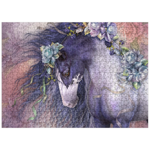 puzzleplate Spring Blossom Horse - Laurie Prindle 500 Jigsaw Puzzle