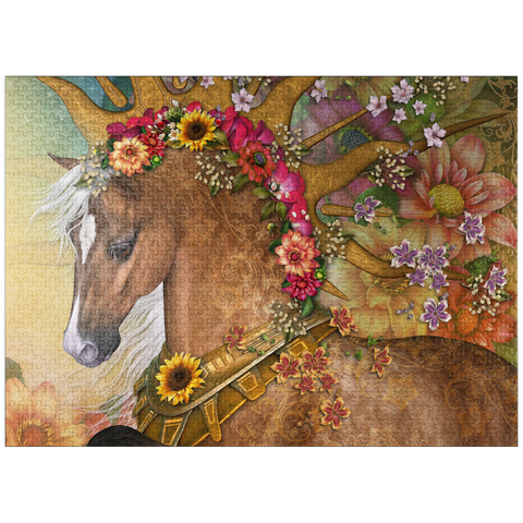 puzzleplate Summer Sunshine Horse - Laurie Prindle 1000 Jigsaw Puzzle