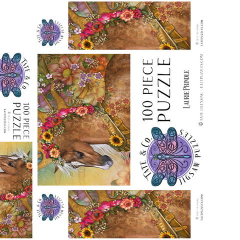 Summer Sunshine Horse - Laurie Prindle 100 Jigsaw Puzzle box 3D Modell