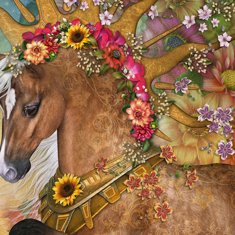 Summer Sunshine Horse - Laurie Prindle 500 Jigsaw Puzzle 3D Modell