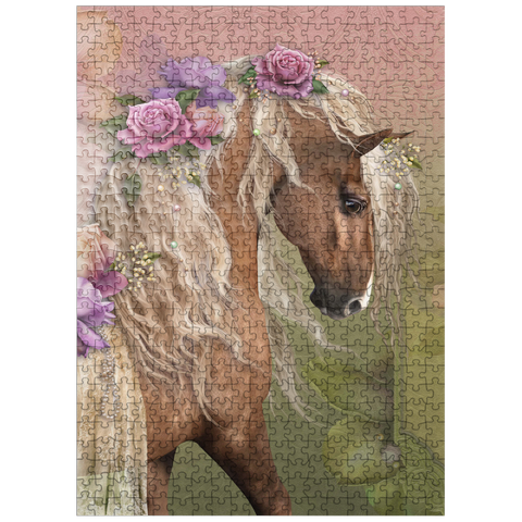 puzzleplate Beau Cheval Horse - Laurie Prindle 500 Jigsaw Puzzle