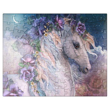 puzzleplate MoonFlower Horse - Laurie Prindle 100 Jigsaw Puzzle