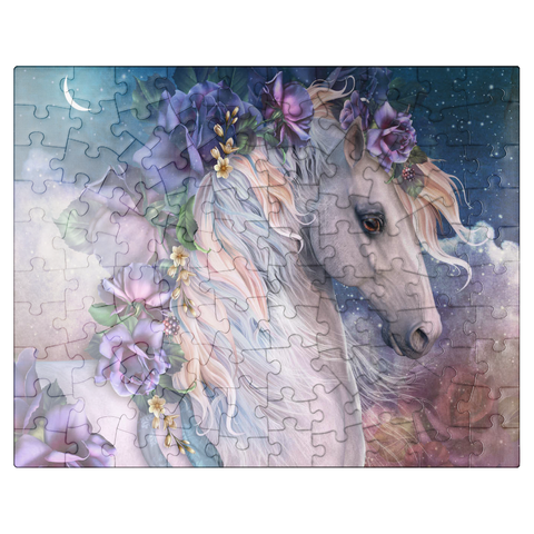 puzzleplate MoonFlower Horse - Laurie Prindle 100 Jigsaw Puzzle