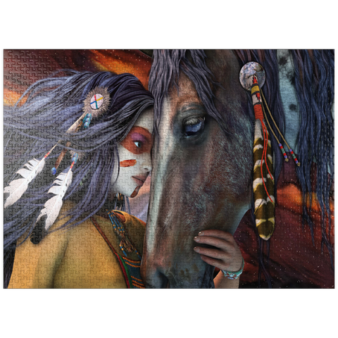 puzzleplate Soul Touch Horse Laurie Prindle 1000 Jigsaw Puzzle