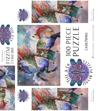 DreamChaser Horse Laurie Prindle 100 Jigsaw Puzzle box 3D Modell