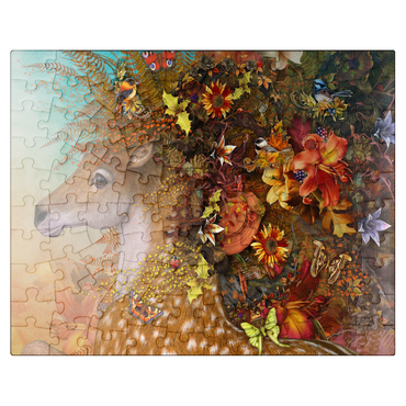 puzzleplate Forest Spirit: Fall Horse Laurie Prindle 100 Jigsaw Puzzle