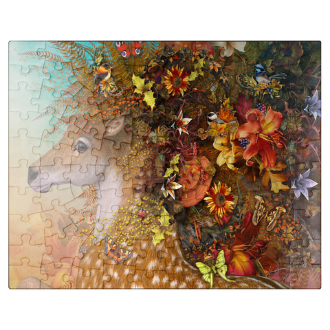 puzzleplate Forest Spirit: Fall Horse Laurie Prindle 100 Jigsaw Puzzle