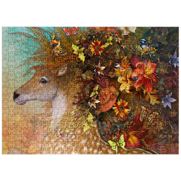 puzzleplate Forest Spirit: Fall Horse Laurie Prindle 500 Jigsaw Puzzle