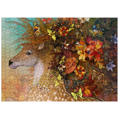 puzzleplate Forest Spirit: Fall Horse Laurie Prindle 500 Jigsaw Puzzle
