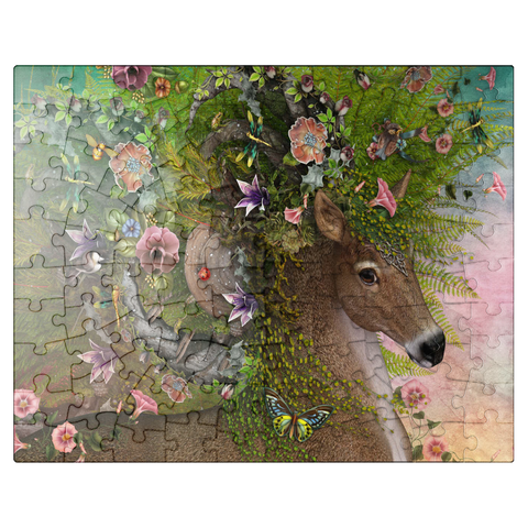 puzzleplate Forest Spirit: Spring Horse Laurie Prindle 100 Jigsaw Puzzle