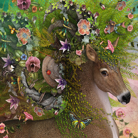 Forest Spirit: Spring Horse Laurie Prindle 100 Jigsaw Puzzle 3D Modell