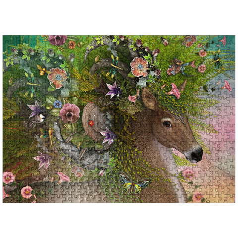 puzzleplate Forest Spirit: Spring Horse Laurie Prindle 500 Jigsaw Puzzle