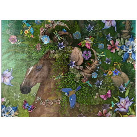 puzzleplate Forest Spirit: Summer Horse Laurie Prindle 1000 Jigsaw Puzzle