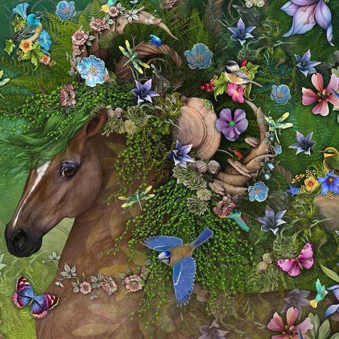 Forest Spirit: Summer Horse Laurie Prindle 1000 Jigsaw Puzzle 3D Modell