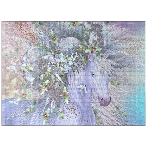 puzzleplate Forest Spirit: Winter Horse Laurie Prindle 1000 Jigsaw Puzzle