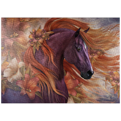 puzzleplate Autumn Fire II Horse Laurie Prindle 1000 Jigsaw Puzzle