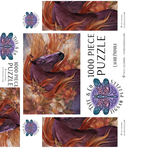 Autumn Fire II Horse Laurie Prindle 1000 Jigsaw Puzzle box 3D Modell