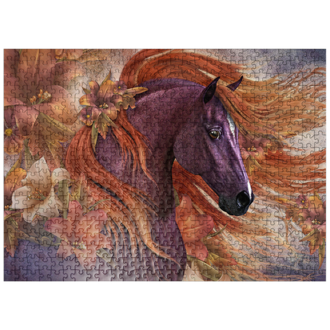 puzzleplate Autumn Fire II Horse Laurie Prindle 500 Jigsaw Puzzle