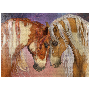 puzzleplate Two Hearts II Horses Laurie Prindle 1000 Jigsaw Puzzle
