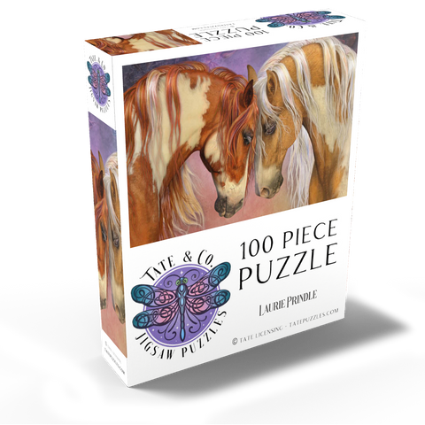 Two Hearts II Horses Laurie Prindle 100 Jigsaw Puzzle box view2