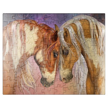 puzzleplate Two Hearts II Horses Laurie Prindle 100 Jigsaw Puzzle