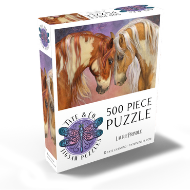 Two Hearts II Horses Laurie Prindle 500 Jigsaw Puzzle box view2
