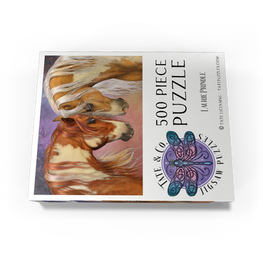 Two Hearts II Horses Laurie Prindle 500 Jigsaw Puzzle box view3