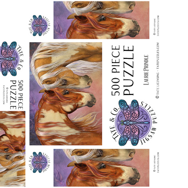 Two Hearts II Horses Laurie Prindle 500 Jigsaw Puzzle box 3D Modell