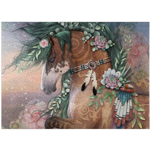 puzzleplate Earths Heart Horse Laurie Prindle 1000 Jigsaw Puzzle
