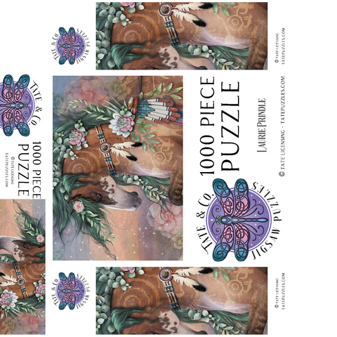 Earths Heart Horse Laurie Prindle 1000 Jigsaw Puzzle box 3D Modell