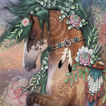 Earths Heart Horse Laurie Prindle 100 Jigsaw Puzzle 3D Modell