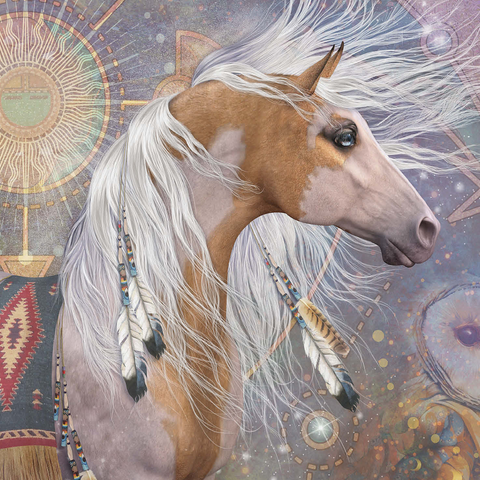 Summer Solstice Horse Laurie Prindle 500 Jigsaw Puzzle 3D Modell