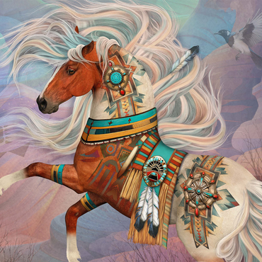 Redrock Mystic Horse Laurie Prindle 1000 Jigsaw Puzzle 3D Modell