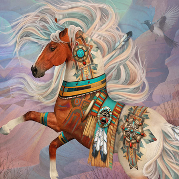 Redrock Mystic Horse Laurie Prindle 100 Jigsaw Puzzle 3D Modell