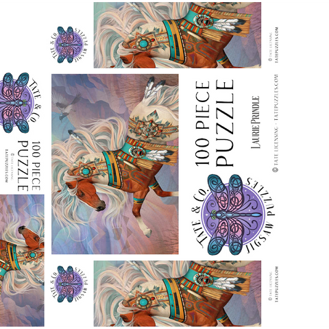 Redrock Mystic Horse Laurie Prindle 100 Jigsaw Puzzle box 3D Modell