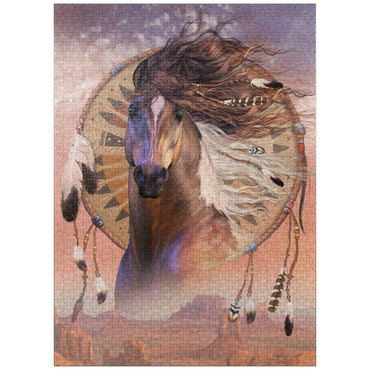 puzzleplate Native Son Native American Horse Laurie Prindle 1000 Jigsaw Puzzle