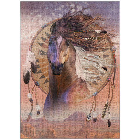 puzzleplate Native Son Native American Horse Laurie Prindle 1000 Jigsaw Puzzle