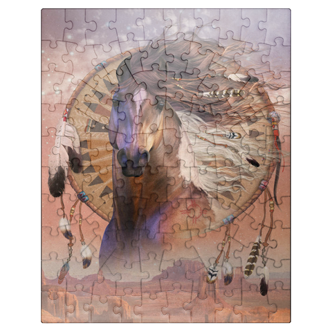 puzzleplate Native Son Native American Horse Laurie Prindle 100 Jigsaw Puzzle