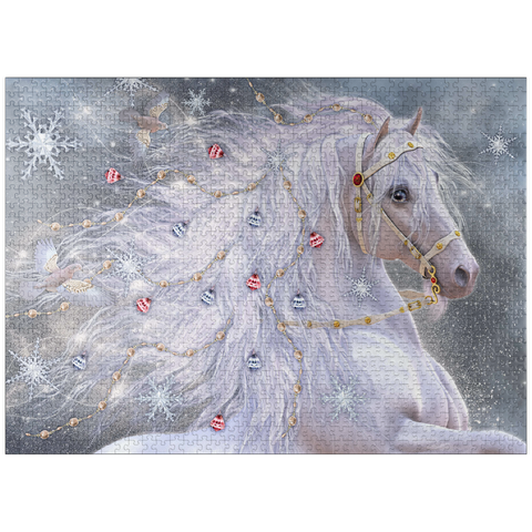 puzzleplate Christmas Magic Horse Laurie Prindle 1000 Jigsaw Puzzle