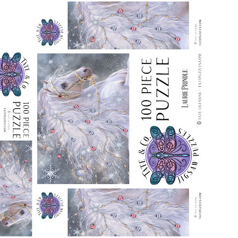 Christmas Magic Horse Laurie Prindle 100 Jigsaw Puzzle box 3D Modell