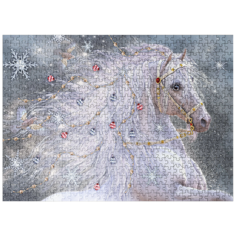 puzzleplate Christmas Magic Horse Laurie Prindle 500 Jigsaw Puzzle